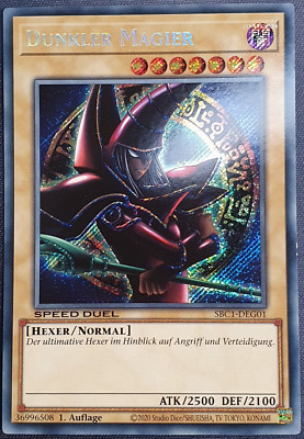 Dunkler Magier 1. Auflage Neu! Secret Rare Holo Yugioh deutsch SBC1-DEG01