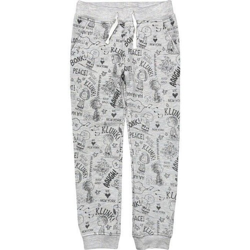 Appaman × Peanuts Sparkle Cloud Jogger Pants Gray Graphic Print Comic Kids Sz 8