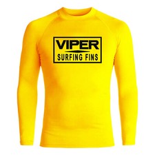 Viper Surfing Fins Long-Sleeve Rashguard-YL/BK-S