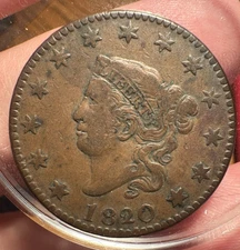 1820/19 Coronet Large Cent VF Very Fine