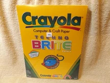 CRAYOLA Computer & Craft Paper Techno BRITE 6 Colors 17 Sheets Each Color
