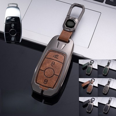 Zinc Alloy Leather Car Key Case Cover For Benz E S E200 E400 A217 W212 W213 S212