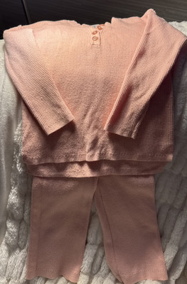 Modern Moments by Gerber Waffle 2 Piece Set Peachy Sz 4T