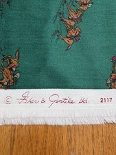 Fisher & Gentile 2 Yards 60” Wide Fabric Equestrian Polo Hunter Green Horses New