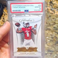 Panini 2018 Flawless Collegiate Football Lamar Jackson RC /20 PSA 10 #60