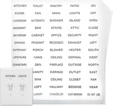 650 Pcs Light Switch Labels, Vinyl Rectangle Light Switch Stickers for Home Of