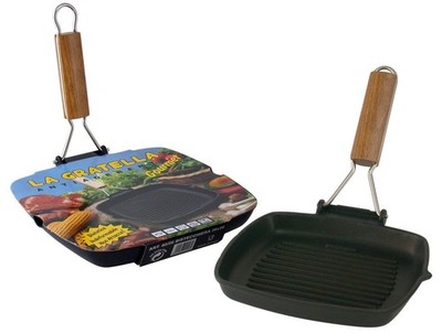 Steak Grill Risoli Non-Stick Waffle Maker Handle Folding 10 3/16x10 3/16in