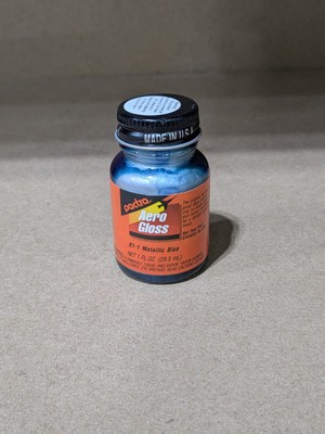 Aero Gloss Dope - #81-1 - Metallic Blue - Hot Fuel Proof Dope Model Paint - NOS
