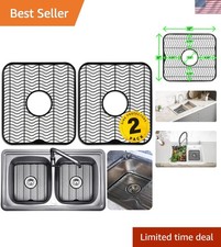 Decorrack 2 Sink Protectors for Kitchen Sink, Plastic 12" X 11" Dish Rack, Prote