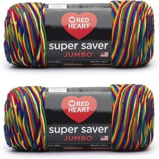 Red Heart Super Saver Jumbo Mexcana Yarn - 2 Pack of 10Oz/283G - Acrylic - 4 Med