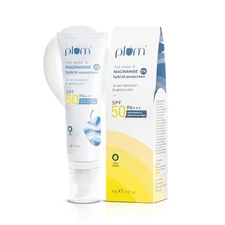 Plum 2% Niacinamide Sunscreen SPF 50 PA+++ With Rice Water, 80 g