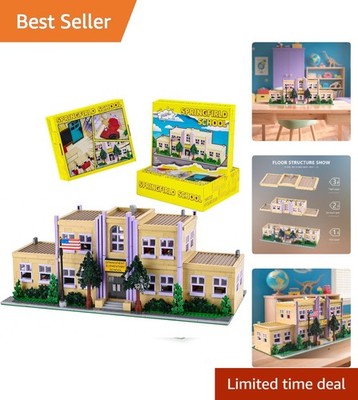 Architecture Construction Kit - 3500 PCS Simpsans School Model for Hobbyists