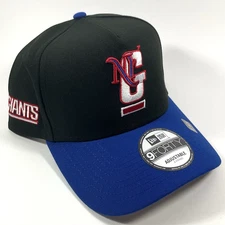 New Era New York NY Giants Exclusive Black Blue 9FORTY A-Frame Snapback Hat Cap