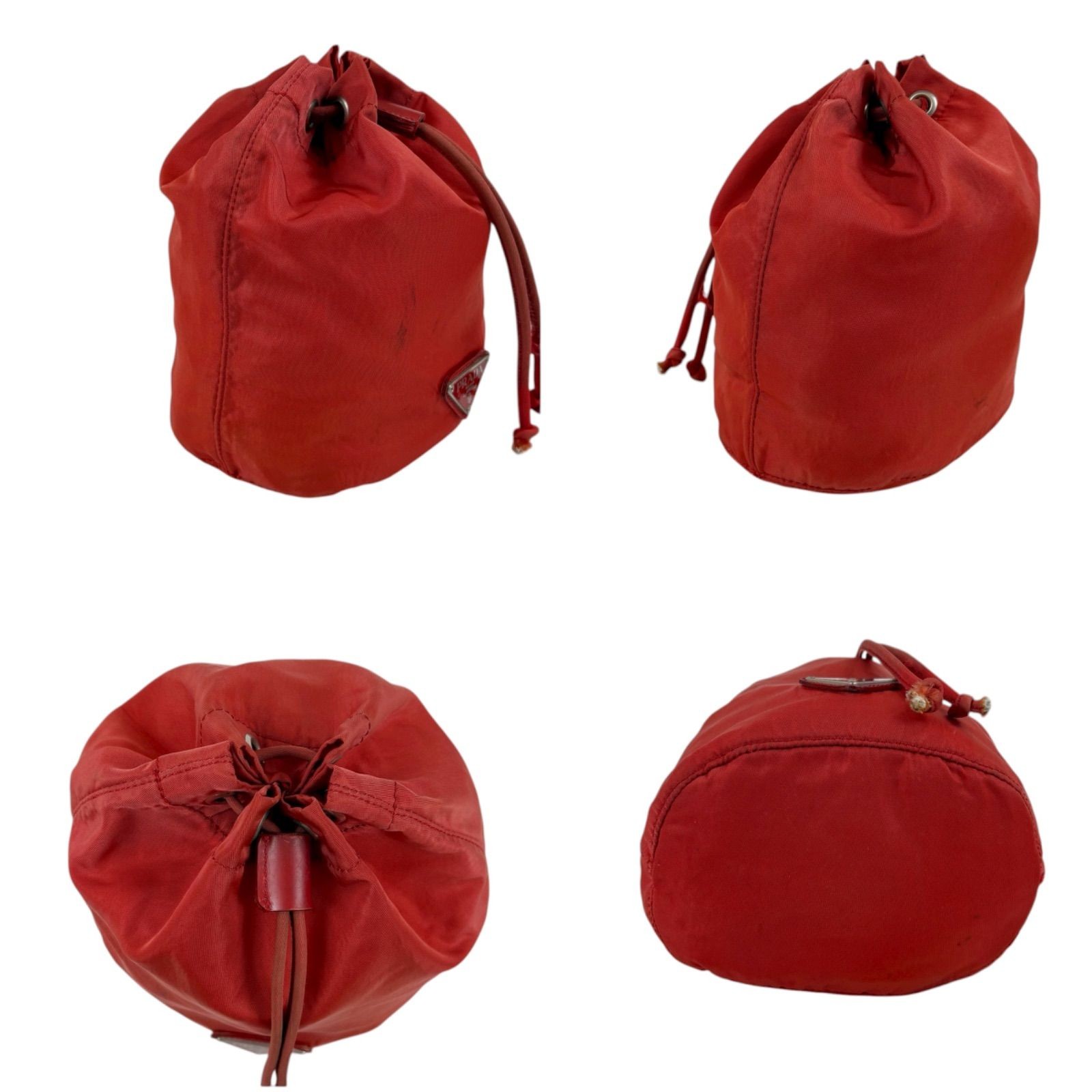 Prada Triangle Logo Drawstring Nylon Multi Pouch … - image 5