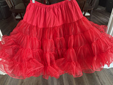 Square Up Fashions Square Dance Petticoat Red Ruffled 100-L Style 1125