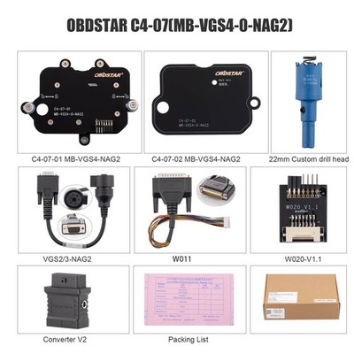 OBDSTAR C4-07 Adapter Kit Full Configuration Used with KeyMaster G3, DC706