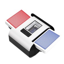 BIFTU Automatic Card Shuffler with Dual Modes, Rechargeable 1-2 Deck White