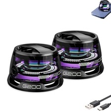 2PCS Magnetic G200 Bluetooth Speaker Wireless RGB Lights Portable Phone Holder