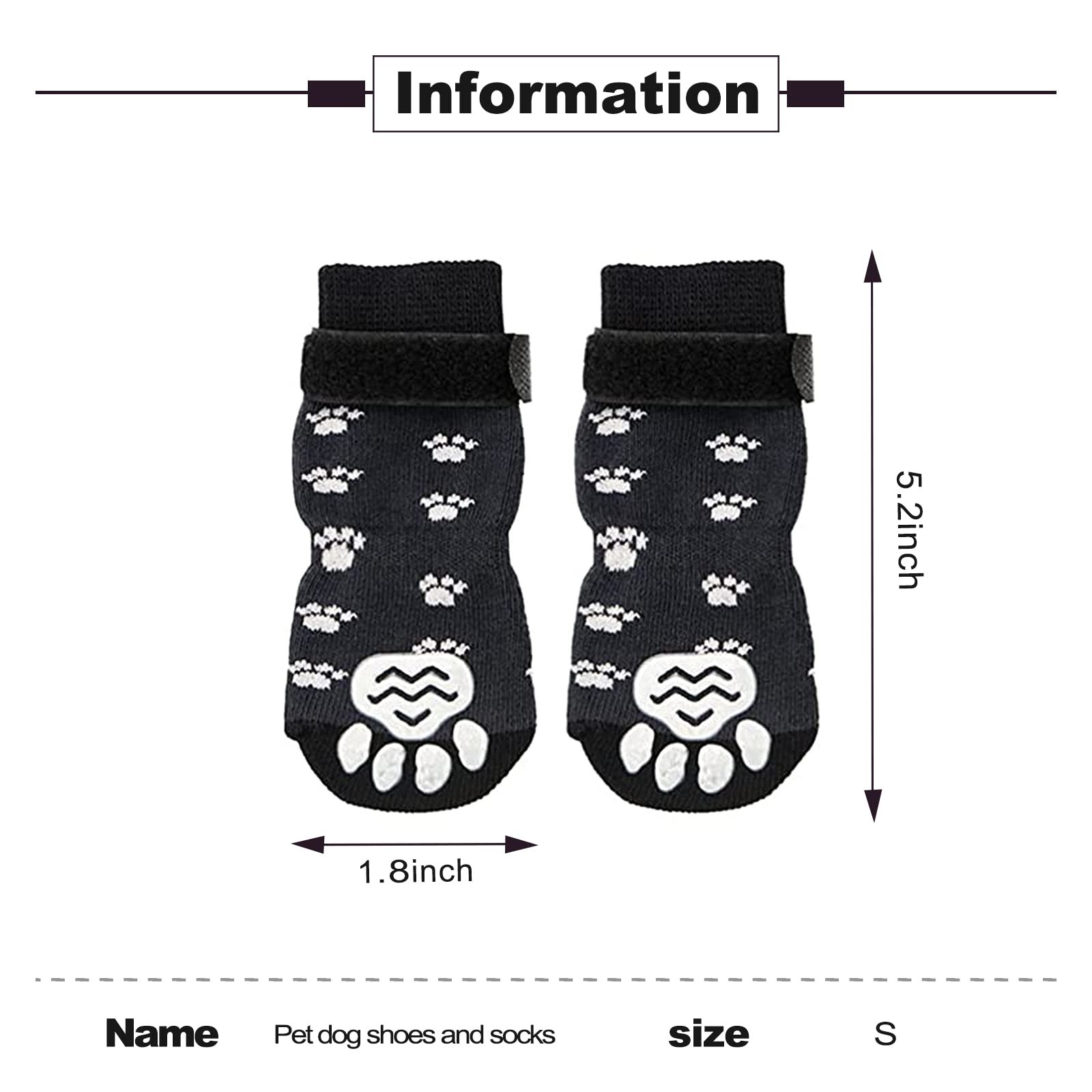 Eowppue 2 Paia di Calzini Antiscivolo per Cani Abbigliamento e Accessori Pro foto 2