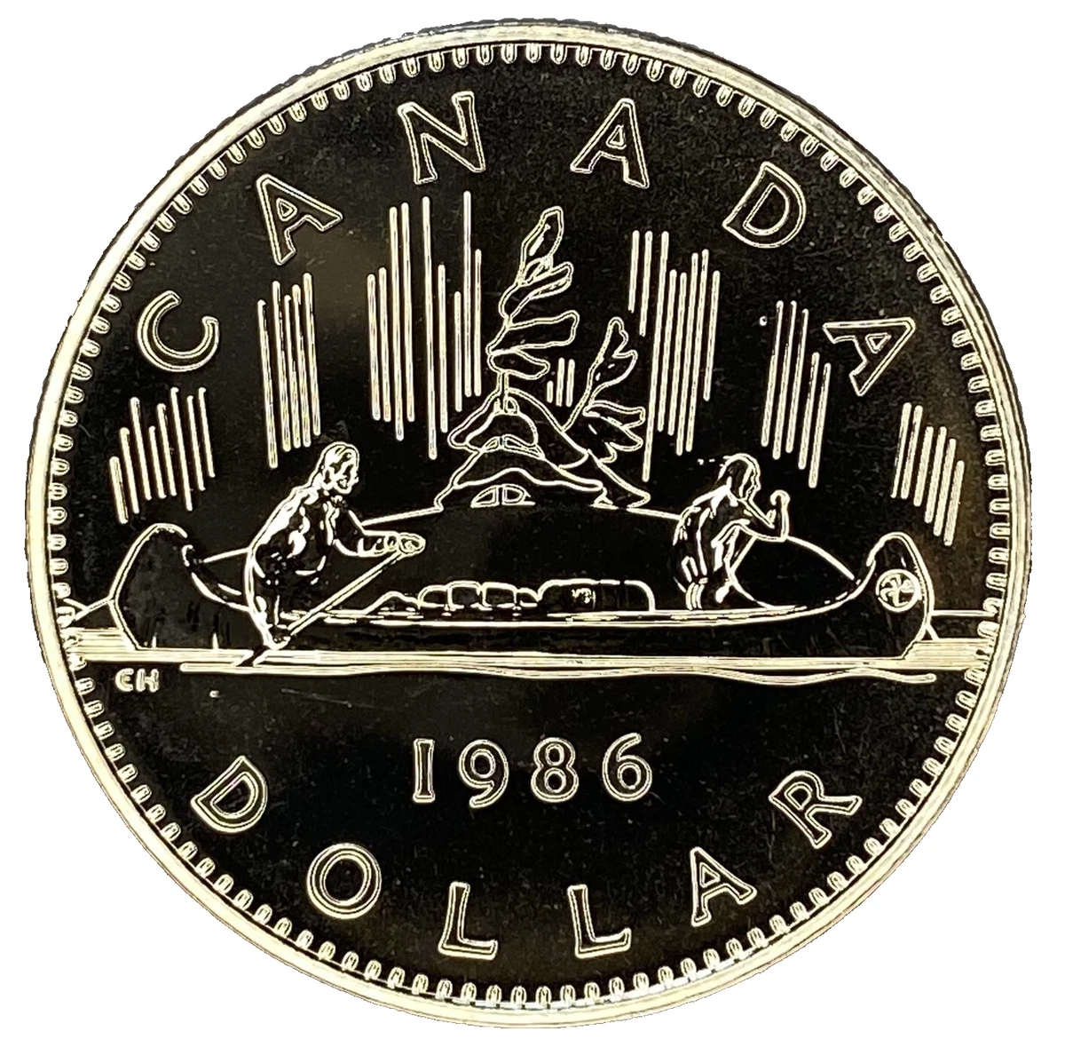 1986年カナダ銀貨 1ドル バンクーバートレイン記念銀貨 1986年カナダ銀貨 1ドル バンクーバートレイン記念銀貨