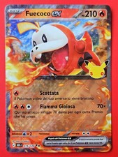 Carta Pokemon Fuecoco ex 30° Anniversario 015/128 Italiano