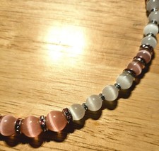 Catseye & Rhinestones necklace & earrings 