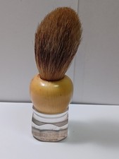 VTG DUROBUILT Badger Shaving Brush Set in Rubber Lucite Wood Grip 091 JB7F