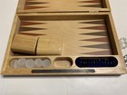 Wood Backgammon Board Game Travel Magnetic Close  — photo 2