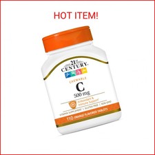 21st Century Vitamin C 500 mg Chewable Tablets, Orange, 110 Count