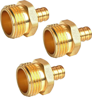 Conector macho PEX 1 2 a GHT 3 4 x3 laton para mangueras jardin riego y plomeria