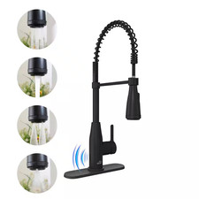 Single Handle Pull down Sprayer Kitchen Faucet with Touchless Sensor and Four Fu
