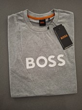 Hugo Boss Men's T-shirt  size small Grey cotton stretch 