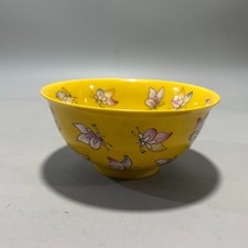 Fine Chinese Handmade Painting Famille Rose Porcelain Butterfly Bowl