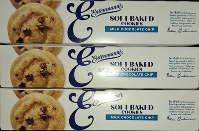 3 boxes of Entenmann's Milk Chocolate Chip Soft Baked Cookies (10 oz/box)