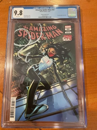 💥 AMAZING SPIDER-MAN #50 CGC 9.8 NM/M 2020 SILK ORTEGA VARIANT COVER 851 MCU💥