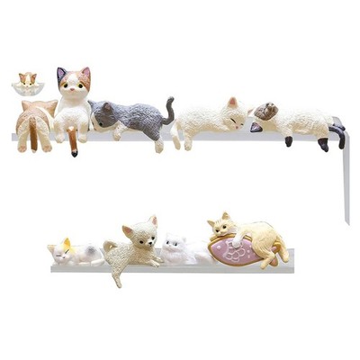 9 Pcs Cute Cat Fingurine Computer Monitor Decor, Mini Lovely Kitty Screen and...