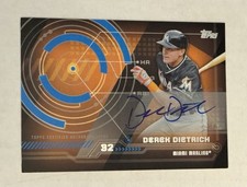 Derek Dietrich 2014 Topps Update Trajectory Autograph Auto Card Florida Marlins