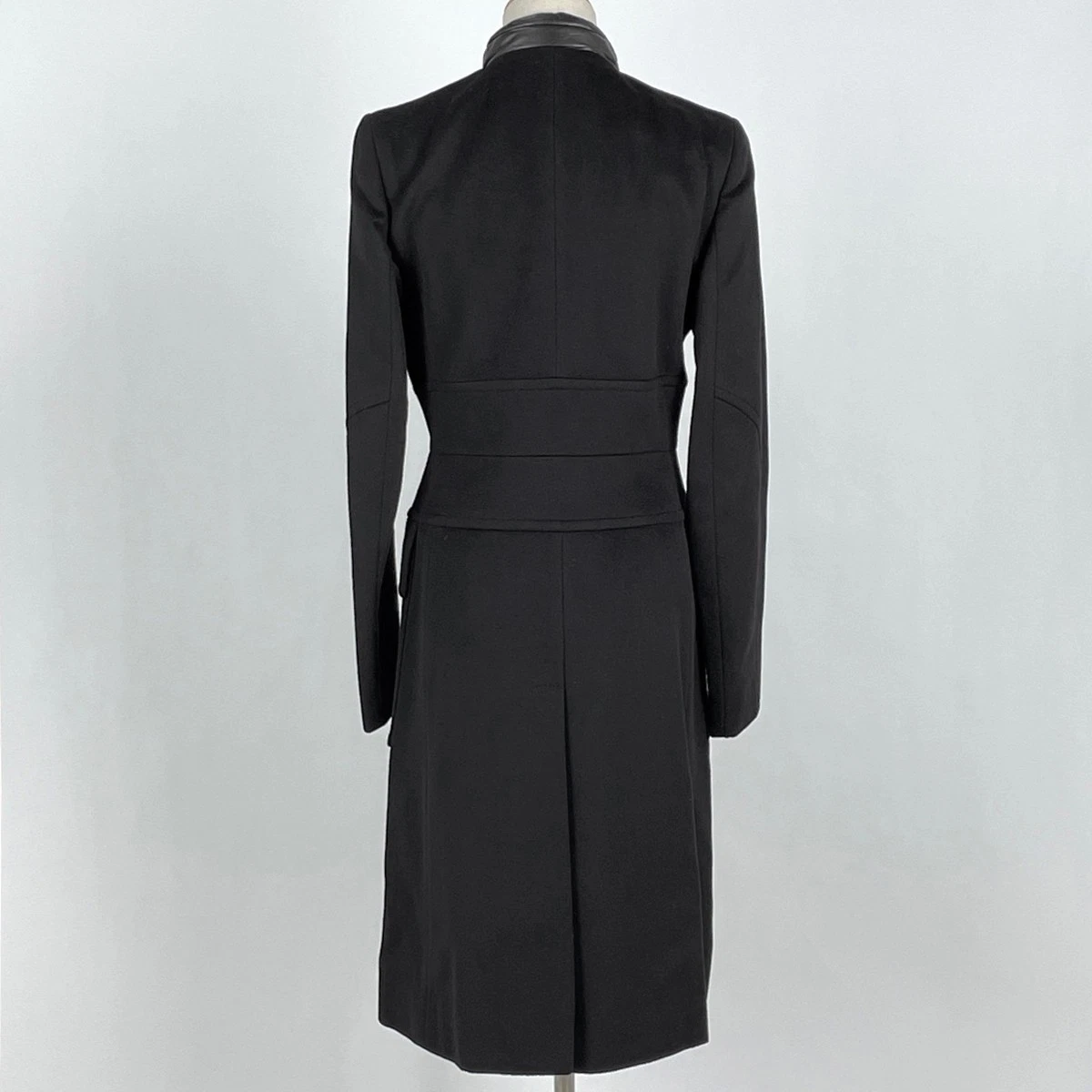 GUCCI Stand Cappotto Collo Lungo Tom Ford Epoca Cappotto Capelli Cashmere Nero Donna