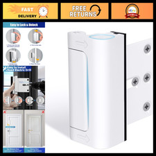 Door Reinforcement Lock - Home Security, Child Proof, White, Easy Install, Durab