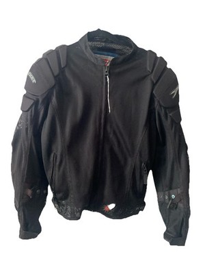 Vintage Black Joe Rocket Motorcycle Padded Jacket Breathable Netting Dirt bike 