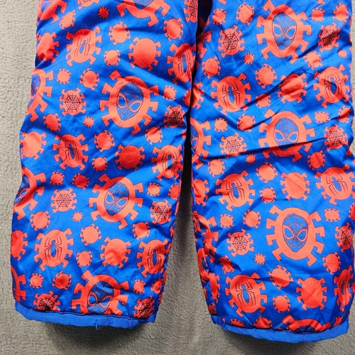 Spiderman Snow Ski Bib Fleece Boys XS Blue Red Cosplay Comic Con - Picture 8 of 10
