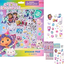 Vibrant Gabby's Dollhouse Sticker Set - Over 1000 Fun Puffy Stickers for Kids