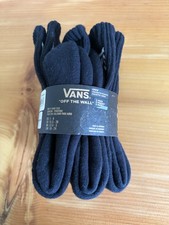 New VANS 3 Pair Pack Classic Off the Wall-Black Cotton Crew Socks Boy s 1-6