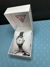 ON SALE GUESS Rhinestone Silver Tone Analog Watch- Needs New Battery!
