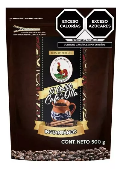 El Gallito Cafe de la Olla 500 gr Soluble Pot Coffee
