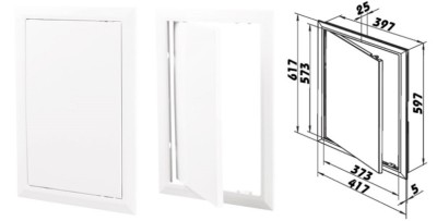 Revisionsklappe Revisionstür Inspektionstür Kunststoff Dalap RVD 397x597mm 4878