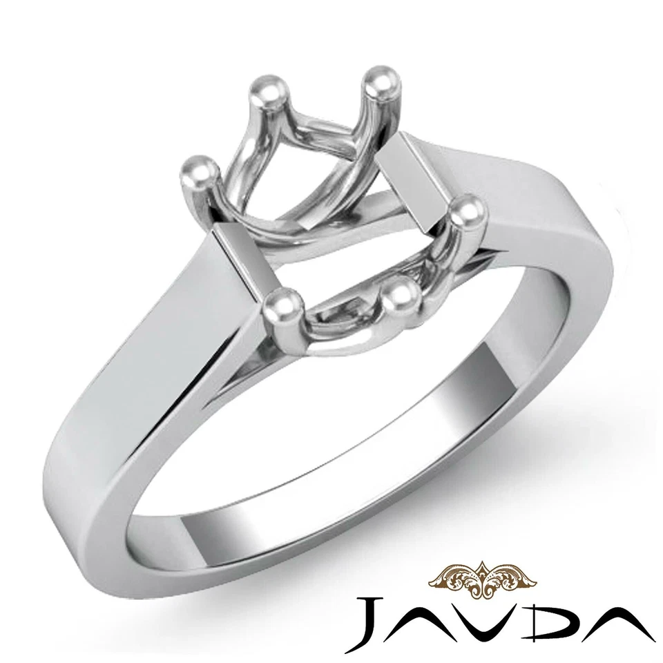 4.5g. Classic 6 Prong Cathedral Solitaire Trellis Set Engagement Ring Semi Mount - Image 3 of 4