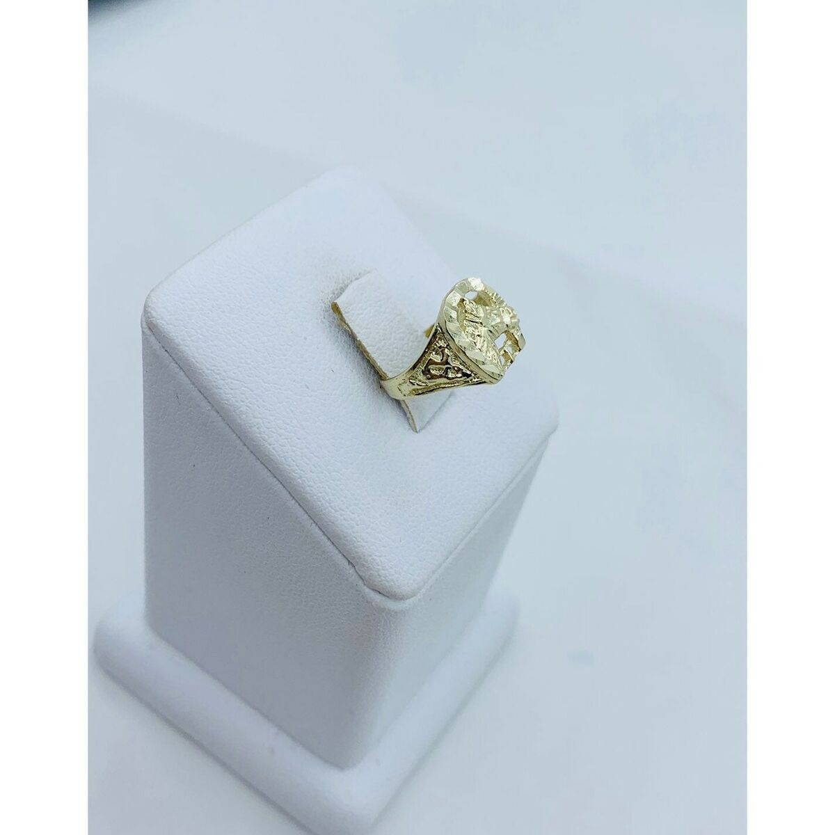 10k Solid Gold Diamond Cut Initial Letter Alphabet Monogram Ring for Boy  medium 8.2mm - Etsy