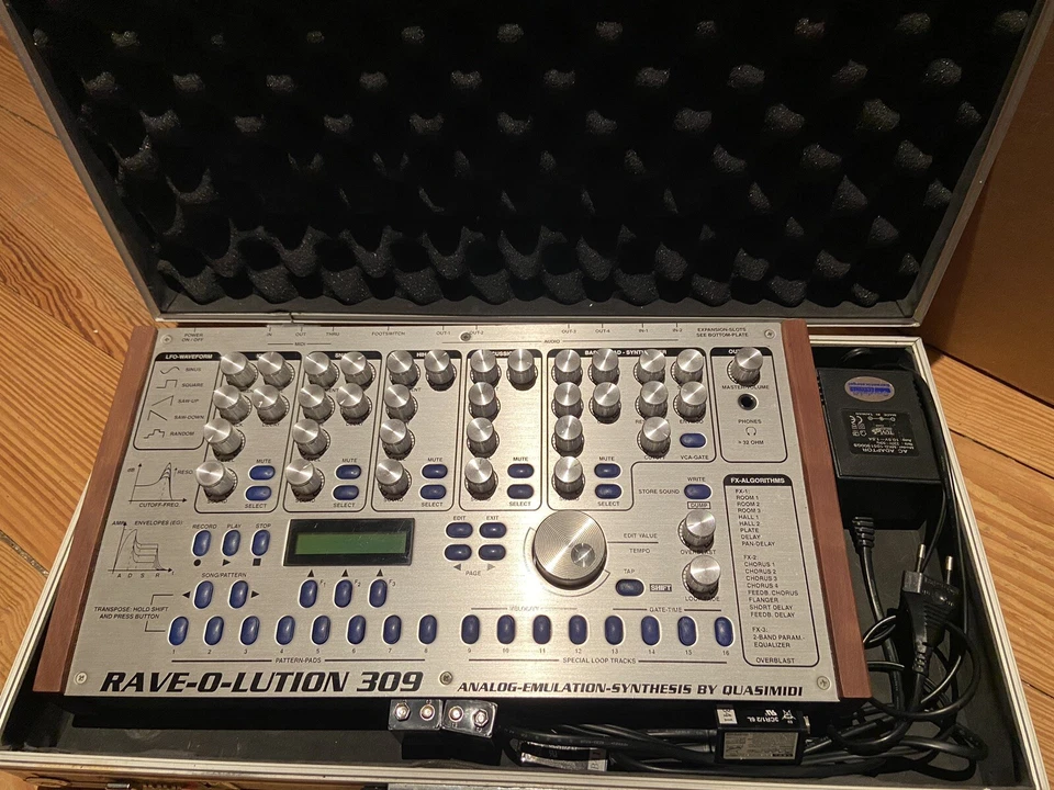 Rave-O-Lution 309 Drum Groove Synthesizer - inkl.  Metallkoffer und netzteil TOP - Bild 2 von 2