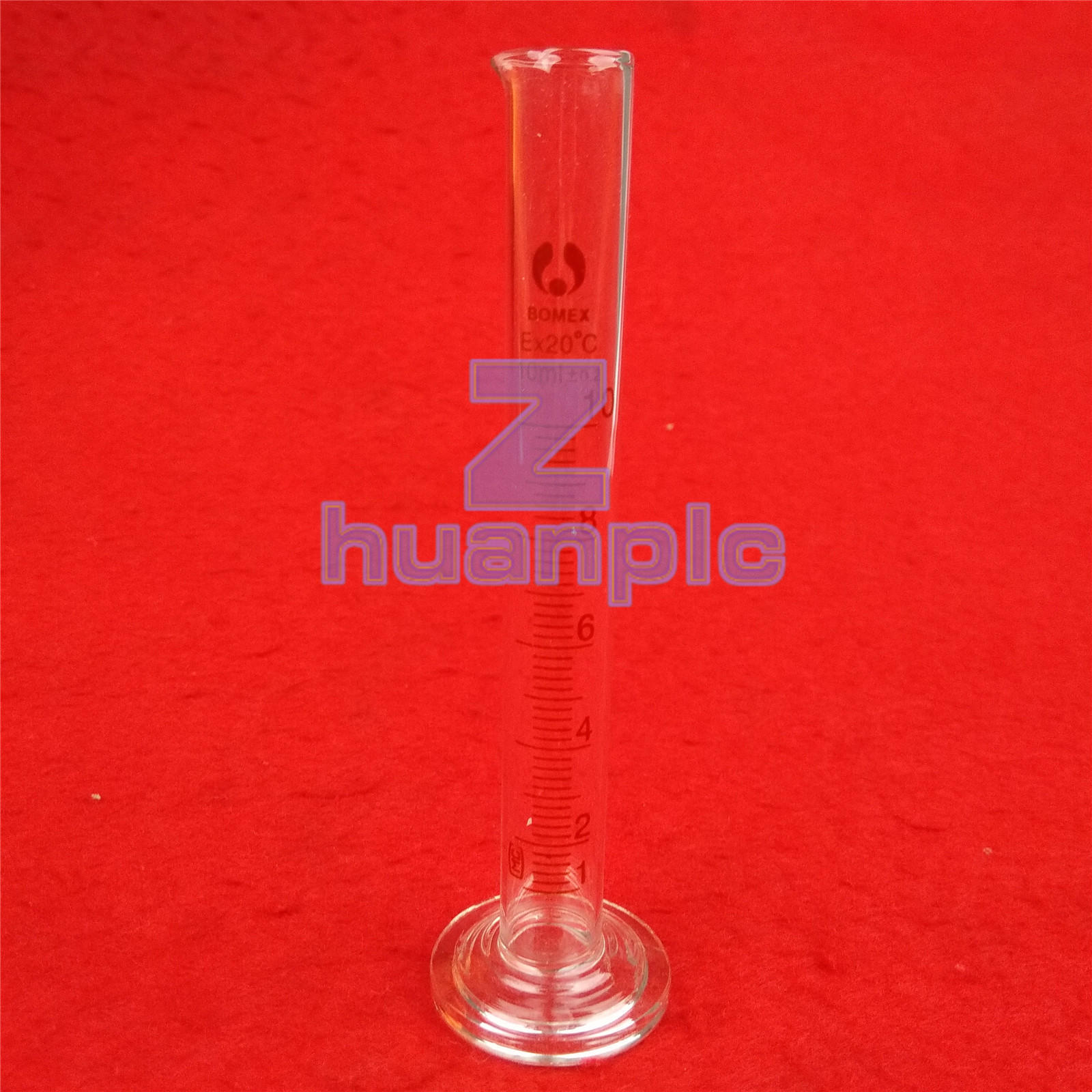 2pcs 10mL Borosilicate Glass Graduated Measuring Cylinders for Lab